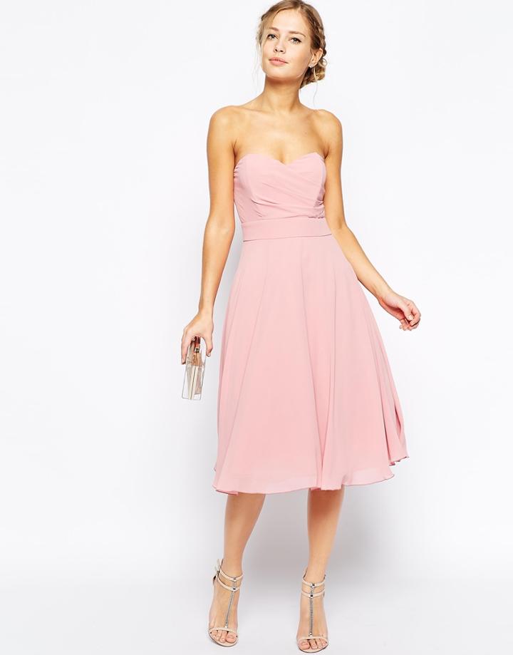 Tfnc Prom Midi Dress - Bridal Rose