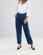 Bethnals Aidan Pleat Front Mom Jeans - Blue