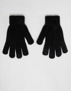 Pieces Knitted Glove - Black