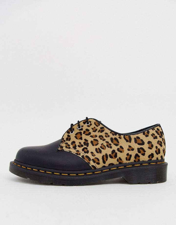 Dr Martens 1461 3 Eye Shoes In Leopard