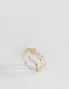 Asos Knot Fine Ring - Gold