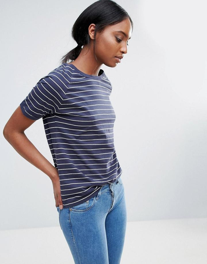 Bethnals Connie Raglan Stripe T-shirt - Navy