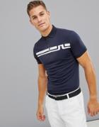 J.lindeberg Golf Eddy Slim Fit Tx Jersey Polo In Navy - Navy