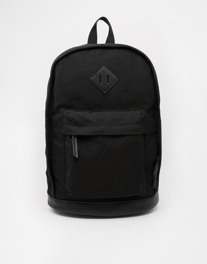 Asos Backpack In Black - Black