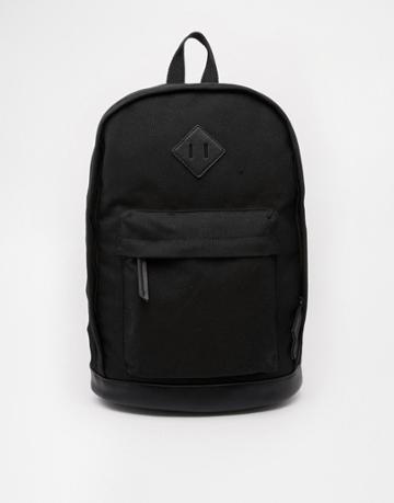 Asos Backpack In Black - Black