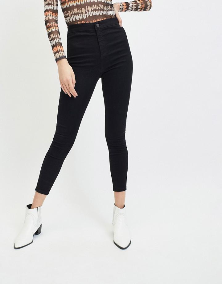 Miss Selfridge Steffi Super High Waist Soft Skinny Black Jeggings
