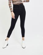 Miss Selfridge Steffi Super High Waist Soft Skinny Black Jeggings
