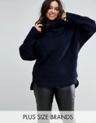 Elvi Chunky Navy Sweater - Navy