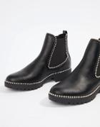 Truffle Collection Flat Chelsea Boots - Black