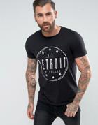 Asos T-shirt With Detroit Print - Black