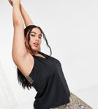 Simply Be Active Tank With Open Back In Leopard Print-multi