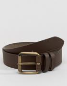 Ben Sherman Casual Roller Jeans Leather Belt - Brown