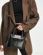 Paul Costelloe Leather Top Handle Tote Bag In Black