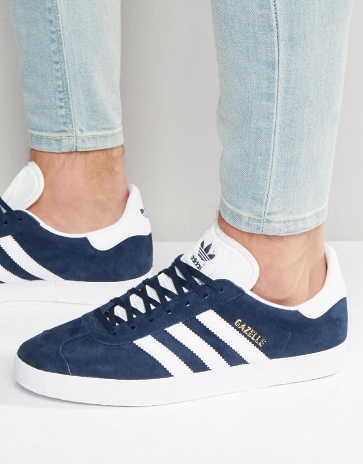 Adidas Originals Gazelle Sneakers In Navy Bb5478 - Navy