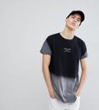 Sixth June Logo T-shirt In Bleach Fade Exclusive To Asos - Black