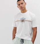 Asos Design Tall Relaxed T-shirt With Amour Chest Print-white