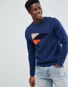 Tommy Hilfiger Bastian Crew Neck Sweater In Blue - Blue