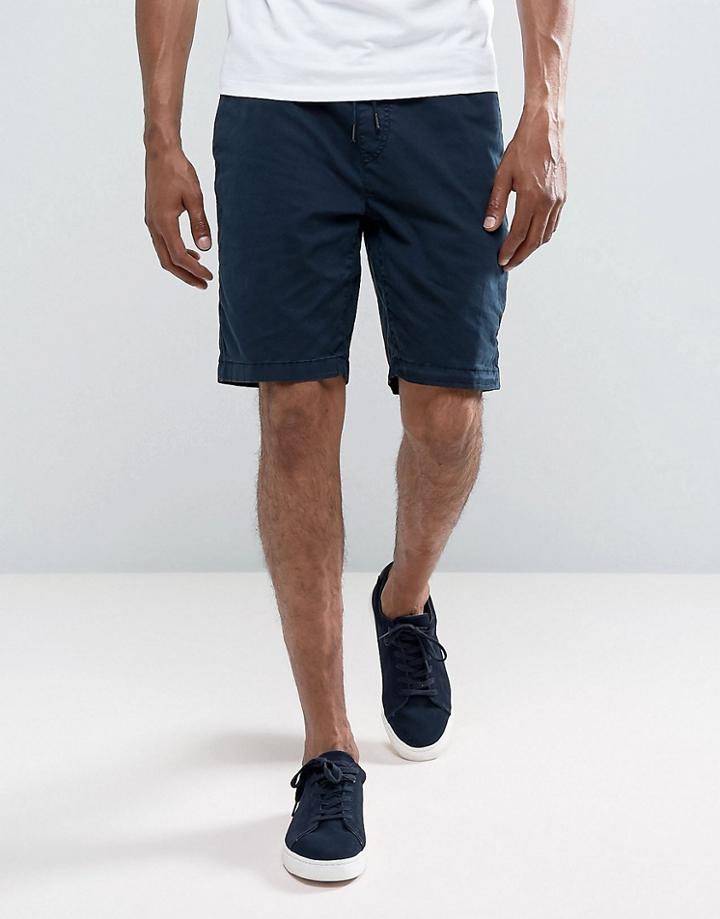 Timberland Drawstring Chino Shorts Regular Fit In Navy - Navy