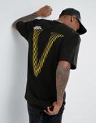 Visionair T-shirt In Black With Back Print - Black