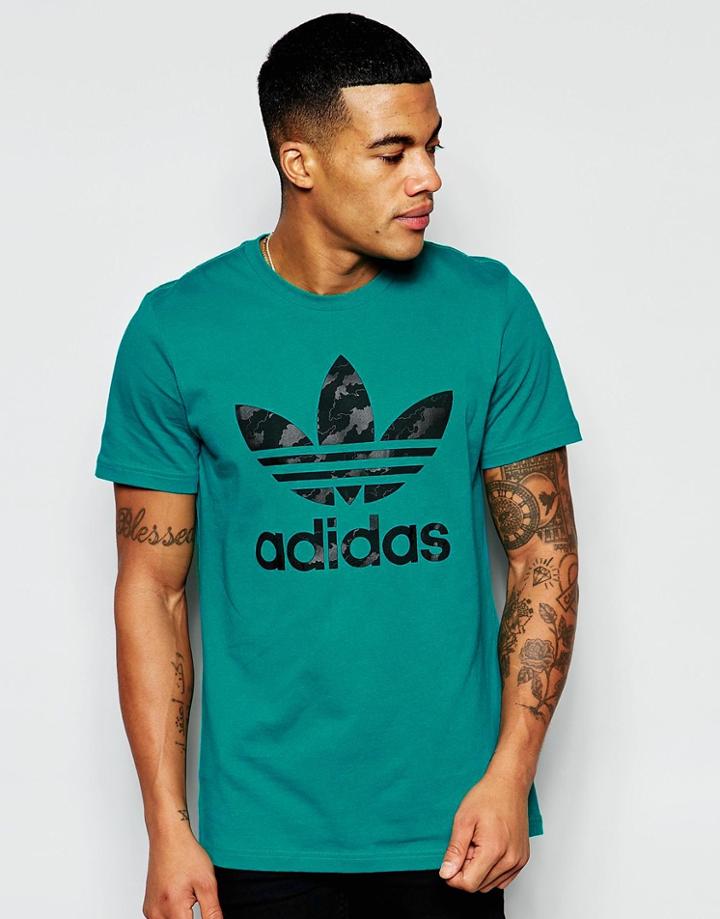 Adidas Originals T-shirt With Trefoil Logo Aj6910 - Green