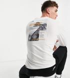 The North Face Collage Long Sleeve T-shirt In White Exclusive To Asos