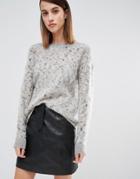 Selected Tyra Knitted Sweater - Gray