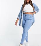 Levi's Plus 721 High Rise Skinny Jeans In Blue Wash-blues