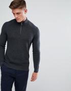 Ted Baker Knitted Funnel Neck Sweater - Gray