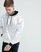 Asos Oversized Metallic Hoodie - Silver