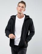 Abercrombie & Fitch Hooded Jacket Lightweight Nylon In Black - Black