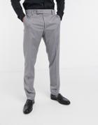 Asos Design Slim Smart Pants In Gray-grey