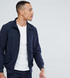 Brave Soul Tall Summer Lined Harrington Jacket-navy