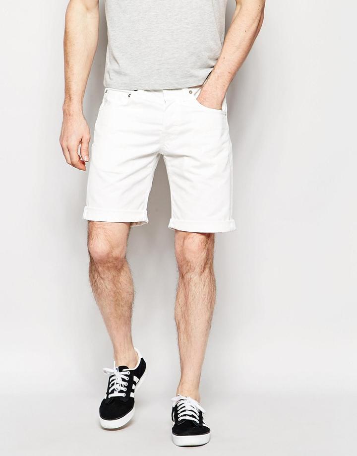 Edwin Denim Shorts Ed-55 Relaxed Tapered Natural Rinsed - Natural Rinse