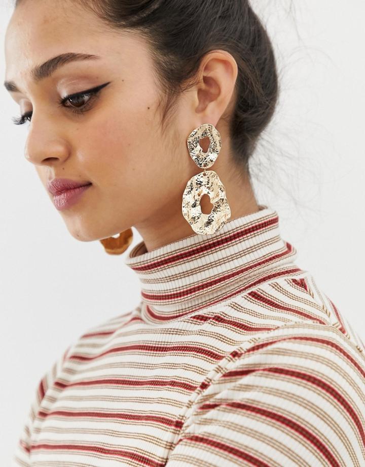 New Look Double Oval Earrings In Gold - Gold