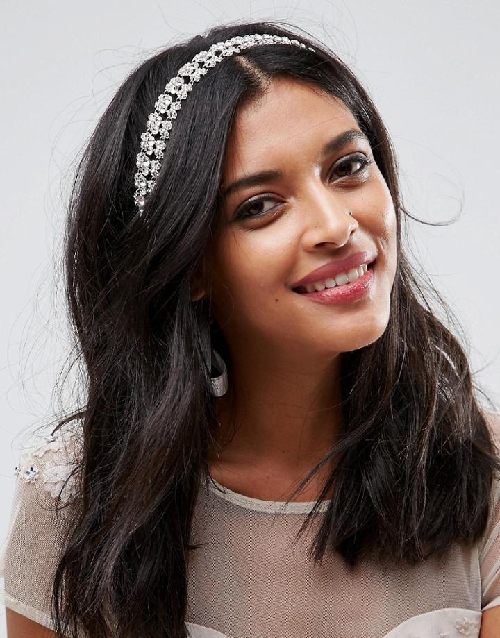 Johnny Loves Rosie Bridal Blush Rhinestone Multiwear Ribbon - Pink