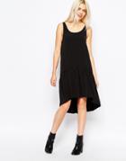 Monki Drop Hem Dress - Black