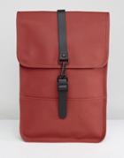 Rains Mini Backpack In Scarlet - Red