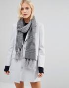 Vintage Diamond Stitch Scarf - White