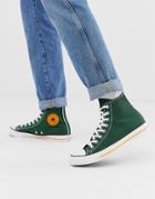 Converse All Star Hi Chuck Taylor Sneakers In Green