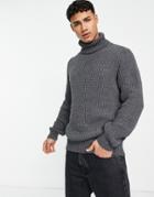 Bolongaro Trevor Oversized Funnel Neck Sweater-gray