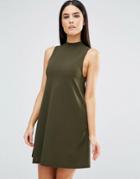 Ax Paris High Neck Swing Dress - Khaki
