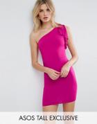 Asos Tall Exclusive One Shoulder Mini Bodycon Dress - Pink