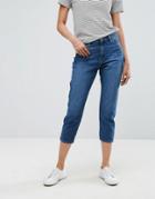 Esprit Cropped Mom Jeans - Blue