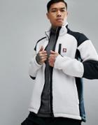 66o North Tindur Technical Borg Jacket In White - White