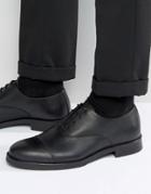 Selected Marc Toe Cap Shoes In Black Leather - Black