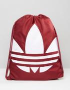 Adidas Originals Drawstring Backpack In Red Ay8702 - Red