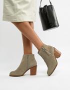 Asos Design Explorer Suede Ankle Boots-beige