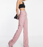 4th & Reckless Tall Wide Leg Suit Pants In Mink-pink