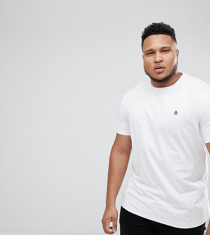 Original Penguin Plus Small Logo T-shirt In White - White