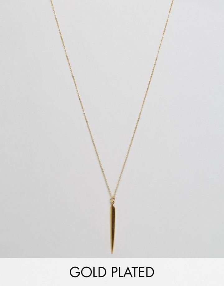 Ottoman Hands Arrow Pendant Necklace - Gold
